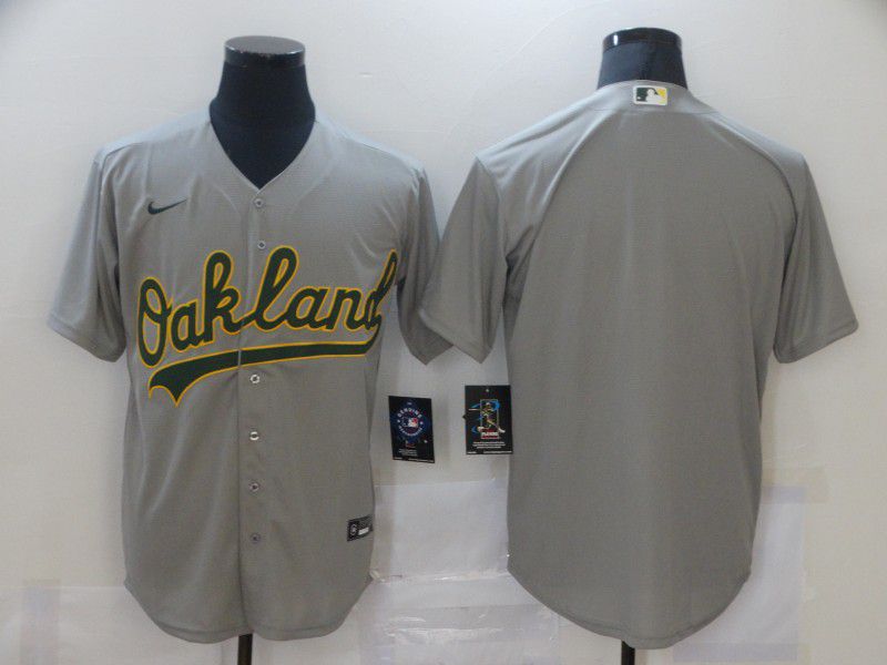 Men Oakland Athletics Blank Grey Game Nike MLB Jerseys->oakland athletics->MLB Jersey